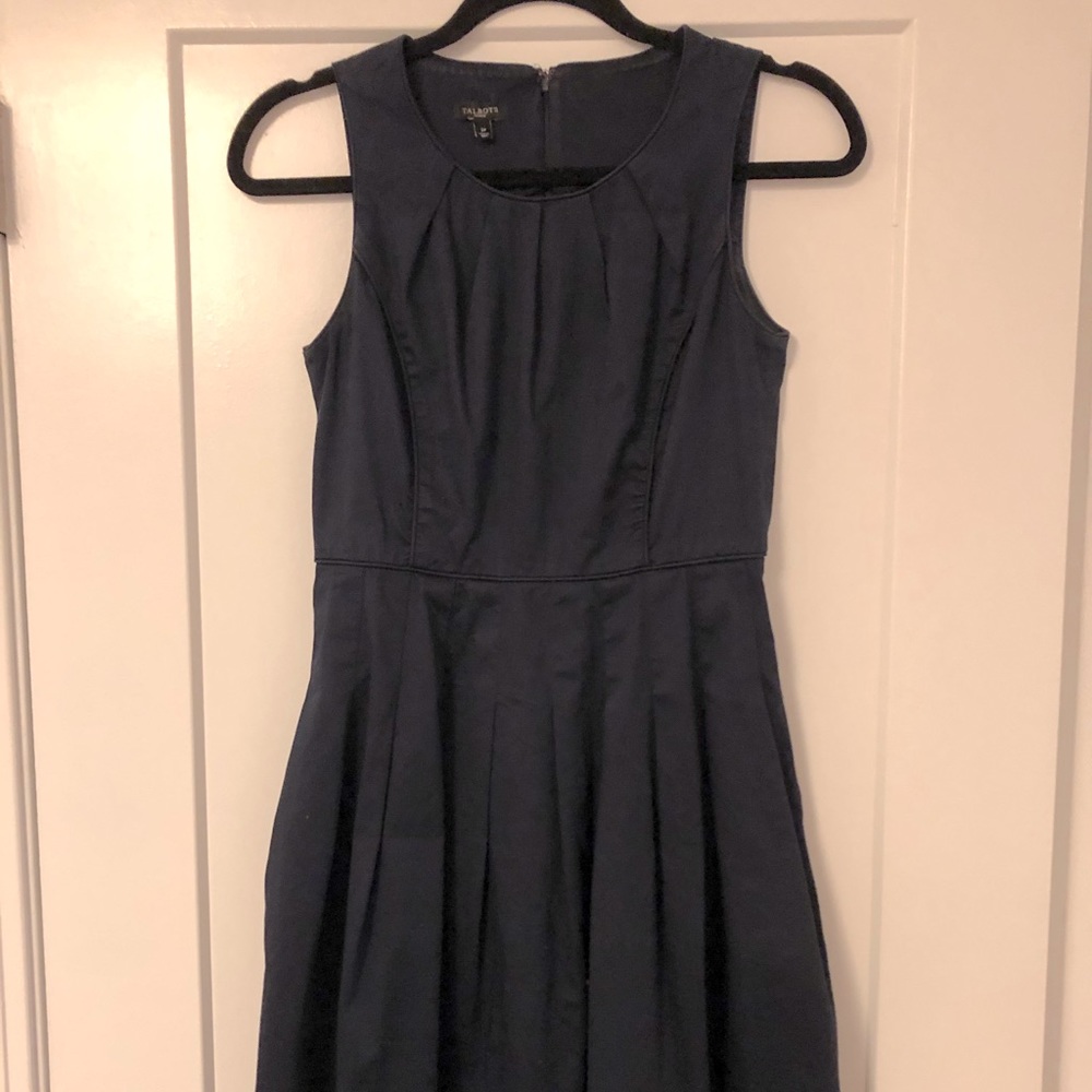 Ann Taylor A line navy blue dress